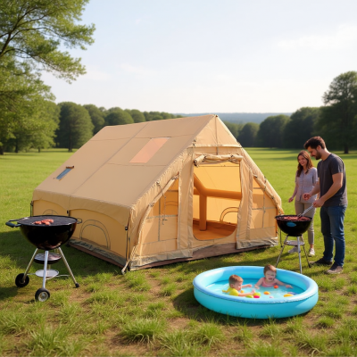 Надувная бескаркасная палатка 3х4 м. (четырехеместная)